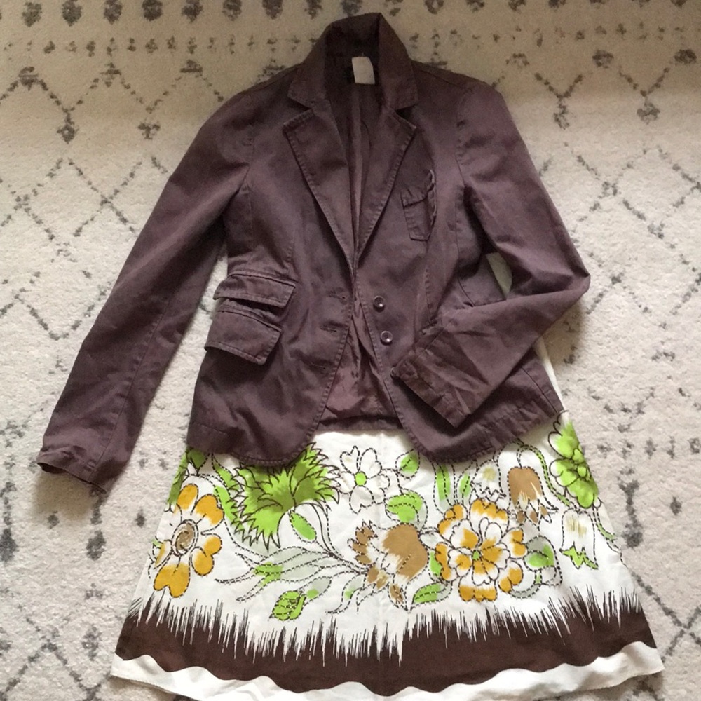 PATRIZIA PEPE // Soft Cotton Brown Blazer - Picture 3 of 8
